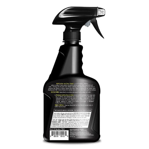 High Gloss Multi Surface And Glass Cleaner For UTVs And Off Road Rigs With Nanotech Polymer Shield That Repels Dirt And Static OEM Factory Replacement No Fuss Between Washes Keeps Glass And Surfaces Crystal Clear. Black spray bottle