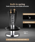 Side view of Dual Spring 58mm Espresso Tamper With Auto Rebound And Auto Leveling, showing built-in spring mechanism.