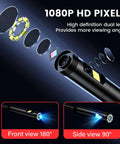 5 Inch 1080P HD Dual Lens Endoscope Camera With Light showcasing dual lens and LED for sewer inspection