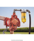 See Through Bowl Fuel Tank Filter Water Block Element Replacement 17 Micron Filtration installed on outdoor pump