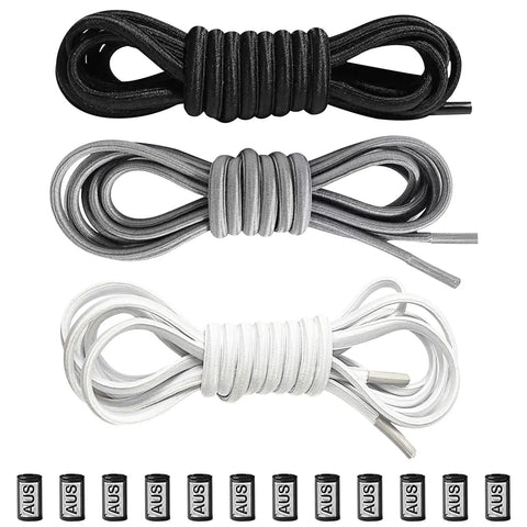 No Tie Elastic Shoe Laces With Adjustable Stretch Lock Ends For Sneakers And Casual Footwear 3 Pack Replacement Easy Slip On Daily Use Multi Color Set For A Secure Fit And Quick On The Go., black gray white elastic no-tie shoelaces with lock ends, 3-pack