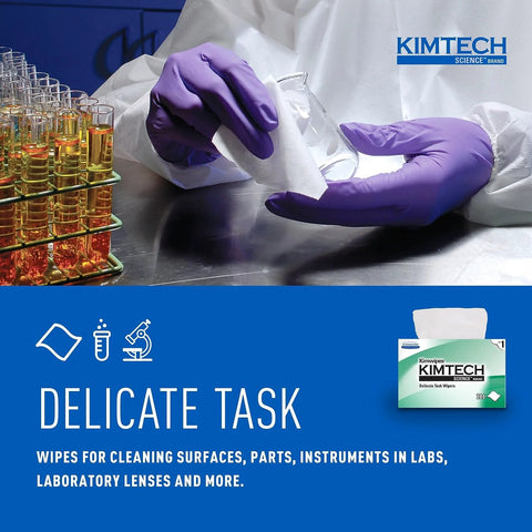 Kimtech Kimwipes Delicate Task Wipers, 1-ply, white unscented in lab setting