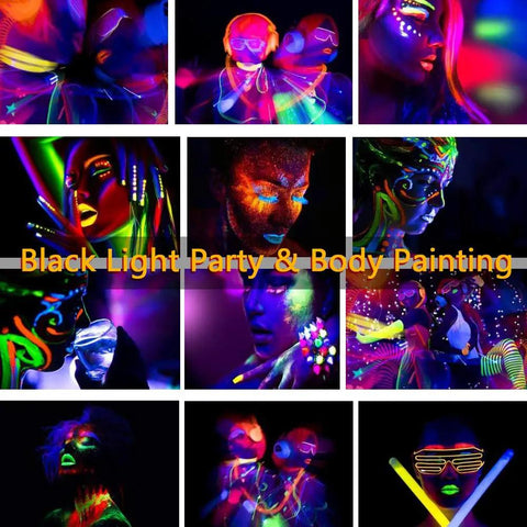 Ultra Bright 40W Black Light Flood Light IP66 Waterproof for lit glow parties and body paint UV 380 to 400nm blacklight