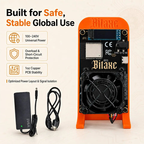 Compact Bitcoin Miner With Open Source SHA256 BM1370 ASIC 1.2TH/s Default And 1.4TH/s High Power Solo BTC Mining For Home Setup