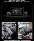 Ride Ready 6 Inch LTE 4G Motorcycle GPS Navigation With CarPlay shown with CG and BMW quick-release mounts