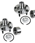 Front Wheel Hub Bearing Assembly Pair For Ford Escape 2001-2012, Mazda Tribute 2001-2011, 5 Lug, shown with nuts and bolts
