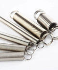 Must Have Stainless Steel Tension Springs With Hooks arranged, showcasing 10mm diameter and 20mm length extension coils.