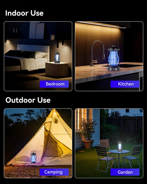 Rechargeable Bug Zapper Cordless Portable Hanging Electric Mosquito And Fly Killer With Light For Indoor And Outdoor Use Great For Backyard And Patio Anywhere