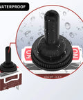 12V 30A 3 Way Waterproof SPDT Toggle Switch ON OFF ON for Marine Boat Winch, Tough As Nails Heavy Duty 12VDC, Durable Electrical Switch, 4 Pack, Waterproof IP67 Marine Grade Switches for Auto Boat Use black toggle switch with waterproof cap
