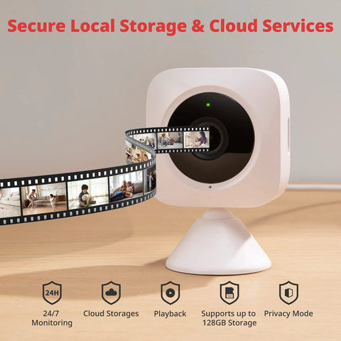 Indoor Security Camera With Motion Detection For Baby Monitor 1080P Live Stream 130 Degree Wide Angle Night Vision Two Way Audio Alexa Compatible Smart Home Surveillance Cam For Pets