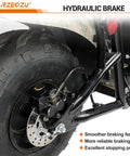 Mini Bike Rear Hydraulic Disc Brake Kit With Seven Eighths Inch Left Master Cylinder And Sixty Seven Inch Hose Fits Coleman RT200 RB200 B200R B200V B200C B200 Mega Moto B212 200cc Minibikes Upgrade Your Braking Performance shown installed on tire