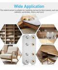Heavy Duty Stainless Steel Flat Corner Joint Brackets Set For Woodworking And Furniture Making With Dual Shapes shown with furniture