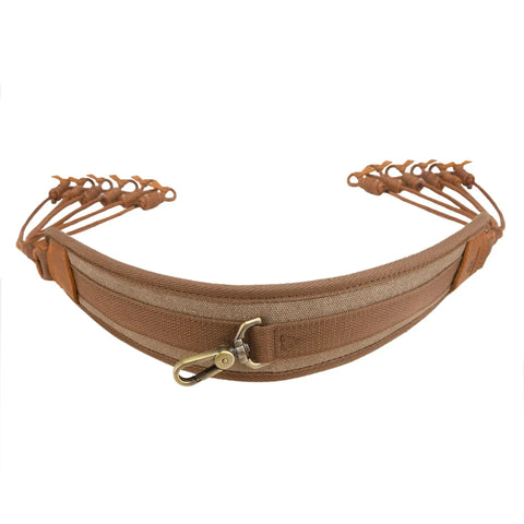 Canvas Bird Game Carrier For Waterfowl And Small Animals, Hanging Tote with 12 Waxed Cord Loops and Brass Snap Hook, Brown