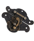 Vintage Wooden Box Latches With No Fuss Installation Kit And Screws For Jewelry Boxes And Tool Organizers 47x37mm, top view
