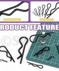 Must-Have 145-Piece Cotter Pin Kit Do-It-All Set With 6 Sizes, shown on a work mat, featuring zinc plated carbon steel pins.