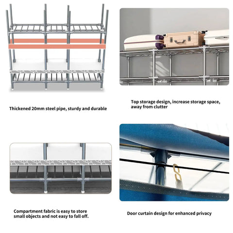 Portable Closet Wardrobe With Snap Cover For Bedroom Non Woven Fabric Organizer, sturdy steel frame with storage compartments.
