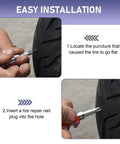 Easy installation using Must Have Tire Repair Kit 101 Pcs Spiral Rubber Studs And Screw Plugs for quick DIY fixes on a car tire