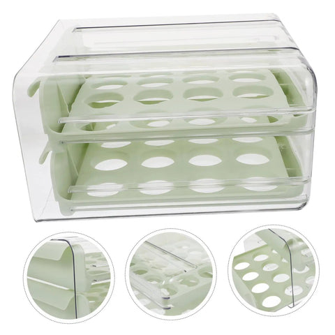 Multi Layer Plastic Egg Cartons That Serve As A Brilliant Fridge Staple with two-layer design and secure egg compartments.