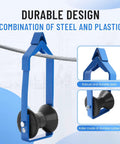 4 Pack Universal Cable Roller 3 Inch Diameter For Fiber Optic And Aerial Cables Workhorse Tool In Steel And Plastic Powder Coated Blue