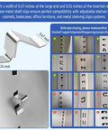 Removable Metal Shelf Support Clips For Universal Cabinet Mounts And Adjustable Shelving Brackets. 0.47x0.24 inch metal clips for secure fitting.