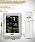 All Weather Indoor Outdoor Thermometer With Wireless Sensor 330 Foot Range No Fuss Easy Read Adjustable Backlit Display Real Time Temperature And Humidity Monitor For Home Or Office with remote sensor