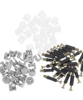 30 Piece M6 Furniture Connection Kit With Cam Lock Bolts And Three In One Embedded Rod Connectors For Tables And Drawers
