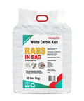 Heavy Duty Recycled White T Shirt Cleaning Rags 10 Lbs Bag Bulk Multipurpose Shop Towels For Oil Grease Paint Stain Cleanup And Auto Detailing Ultra Absorbent And Fast Dry in 10 lbs package
