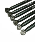 Rear Radius Rod Set For Can Am Maverick X3 64 Inch Models 2017 2023 Set Of 6 Beefed-Up To Stop Flex And Boost Stability For Off Road Trail Riding And Hard Core Rides black steel rods with bushings