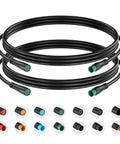 Waterproof Electric Bike Extension Cable 2Pin 3Pin 4Pin 5Pin 6Pin 8Pin 9Pin With connectors and plug options
