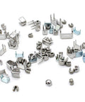 Zip Repair Kit With Metal Aluminum Sliders And Top And Bottom Stops, Assorted Sizes 3, 4.5, 5, And 10, Easy Storage Container