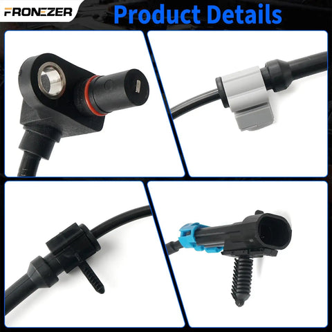 Built Tough Front Abs Wheel Speed Sensor Pair Left And Right For Chevy Silverado Tahoe with connectors and wiring detail.