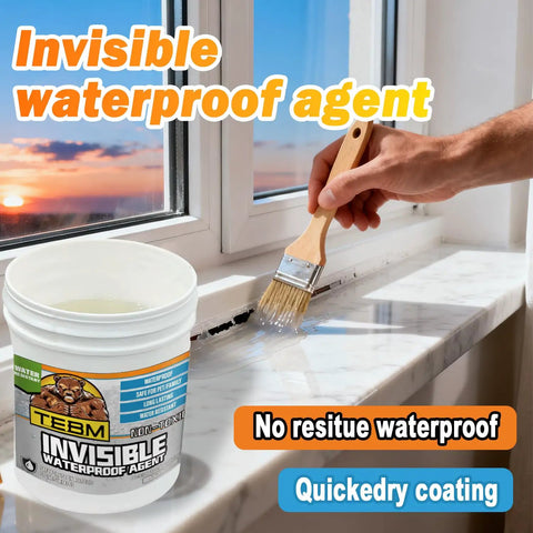 Pro Grade Crystal Clear Waterproof Sealant Quick Drying Flexible Rubber Coating For Roof Gutters And Basement Leaks Extreme Heat Resistant application on window trim with brush.