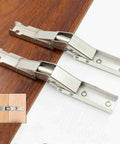 Adjustable Door Hinge Set Self Supporting Cabinet Door Flap 90 Degree Table Holder Hinge on wood surface, 2 pack