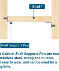 Heavy Duty 5Mm L Shaped Shelf Pegs With Holes Smooth Nickel Cabinet Holders For Bookcases And Closets Built Like A Tank Adjustable Pins No Sweat Setup 50 Pack Silver Hardware with shelf and support peg.