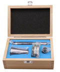Heavy Duty Cat40 Atc Alignment Gage And Tool Holder Set Built Badass With Premium Hardened Steel in wooden box with blue foam.