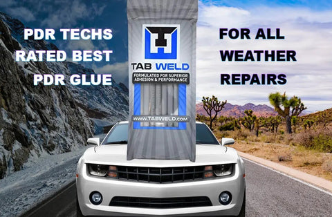 Black Plague PDR Glue Sticks For Paintless Dent Repair Grey 10 Pack With Pro Grade High Strength Adhesive on PDR tab packaging