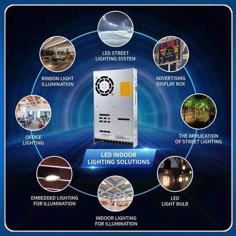 600W 24V 25A Industrial Switching Power Supply For Harsh Environments With Standout Reliability From Minus 20 C To 65 C, 5G Vibration, 5000m Altitude, Overload Overvoltage And Short Circuit Protections, Up To 91 Percent Efficiency. silver metal LED power supply, 1U 225x124x41mm, for indoor lighting