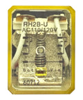 Two Pack 110 To 120 Volt AC Power Relay DPDT 10 Amp Plug In Socket Included for easy install, close-up view