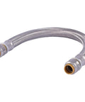 Max 1/2 Inch By 1/2 Inch By 18 Inch Braided Flexible Repair Coupling Hose With Push To Connect Brass Plumbing Fitting