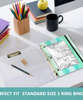 Green Turquoise Striped Zippered Coupon Binder Organizer for Coupons Cards and Rebates keeps everything in one case