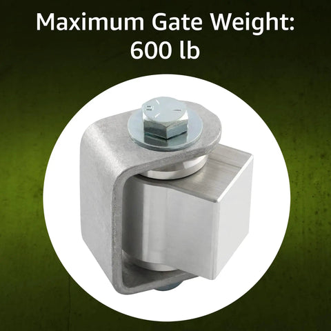 Hella Slick Opening Heavy Weld On Gate Hinge With Aluminum Body for Commercial Fences, sealed bearing design, maximum weight 600 lb.