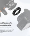2 Inch M48 To M42 0.75 Telescope Adapter Female To Male Thread All Metal Anodized Aluminum with camera and telescope setup