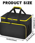 Heavy Duty Steam Cleaner Storage Tote With Flexible Slots For Holding Every Wand Filter And Spray Nozzle, 16.93" x 14.56" x 11.41"