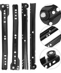 10 Inch Bottom Mount Drawer Slides For Dresser And Cabinet Repair Smooth Cold Rolled Steel Drawer Glides Durable Furniture Guide Rails 1 Set No Fuss Easy Install And Durable Construction For Home Renovations, black steel slides