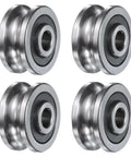 4 Pack Deep Groove Ball Track Guide Bearing 8Mm ID By 30Mm OD By 15Mm Width Double Sealed Pre Lubricated Gcr15 Chrome Steel close-up view.