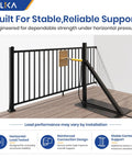 Heavy Duty Aluminum Deck Railing Kit With Adjustable Brackets For Stairs Or Flat Decks Comes Loaded With All Hardware for secure support.