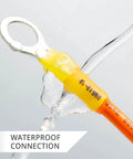All In One Heat Shrink Wire Connectors Kit For Marine And Auto Use with insulated terminals, waterproof connection illustration