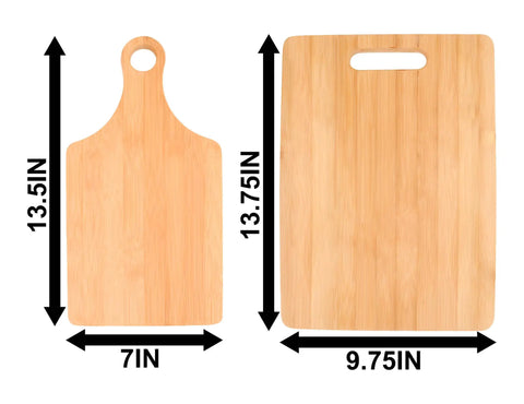 Engineer By Day Chef By Night Wood Cutting Board Dope Gift For STEM Lovers Rectangle 13.75 Inch By 9.75 Inch Half Inch Thick Pre Oiled Finish Includes A 3.75 Inch By 1.25 Inch Display Slot showing size comparison with smaller board.