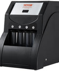 Efficient US Coin Sorter And Wrapper Machine With Four Large Coin Tubes, Sorts Pennies Nickels Dimes Quarters, Pro Grade Performance, Black