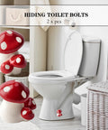 Kick Those Rusty Bolts To The Curb With These Cute Red Mushroom Toilet Bolt Caps That Stealthily Conceal Hardware, 2 pcs.